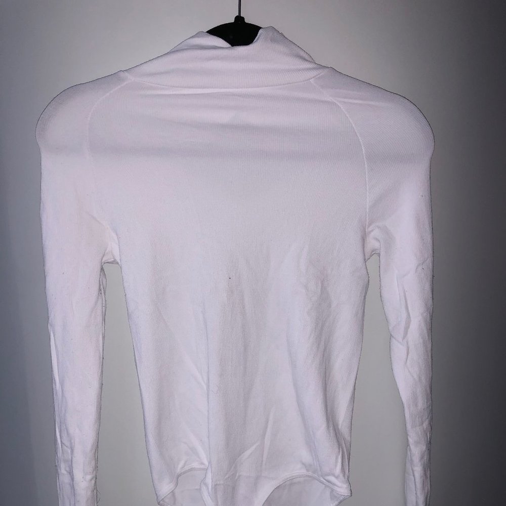 Turtleneck ribbed bodysuit